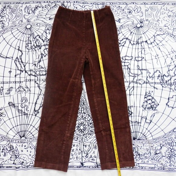 L.L. Bean || Coffee Brown High Waist Straight Leg Corduroy Pants - Picture 2 of 7